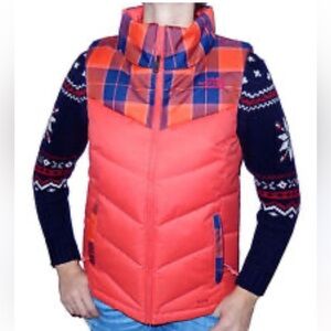 The Northfacee 550 puffer vest red quilted